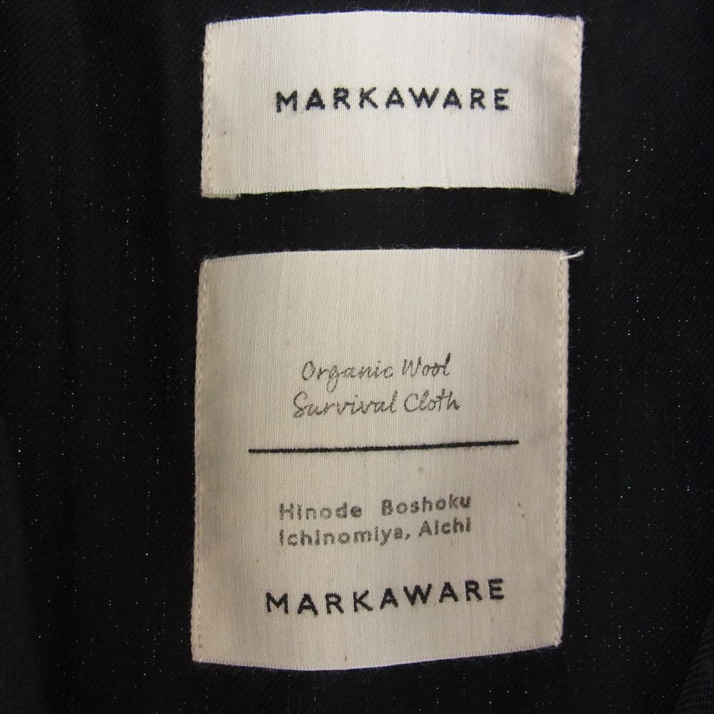 markaware マーカウェア 22C-06BL01C ORGANIC WOOL SURVIVAL CLOTH SPORTS JACKET オーガニックウール サバイバル クロス スポーツ ジャケット ブラック系 1【極上美品】【中古】