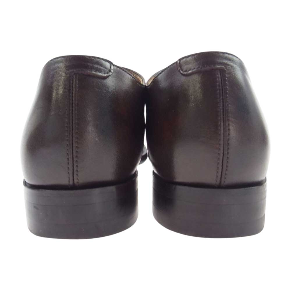 ユニオンロイヤル US203 撥水なめし革 Water proof leather レザー シングル モンク ストラップ シューズ  ブラウン系 7.5【中古】