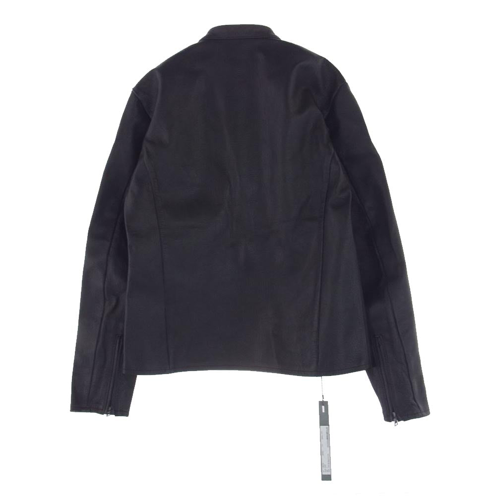 ISAMUKATAYAMA BACKLASH イサムカタヤマバックラッシュ 2094-03 ゴートレザー ハーフジップ シングル ライダース ジャケット ブラック系 L【中古】