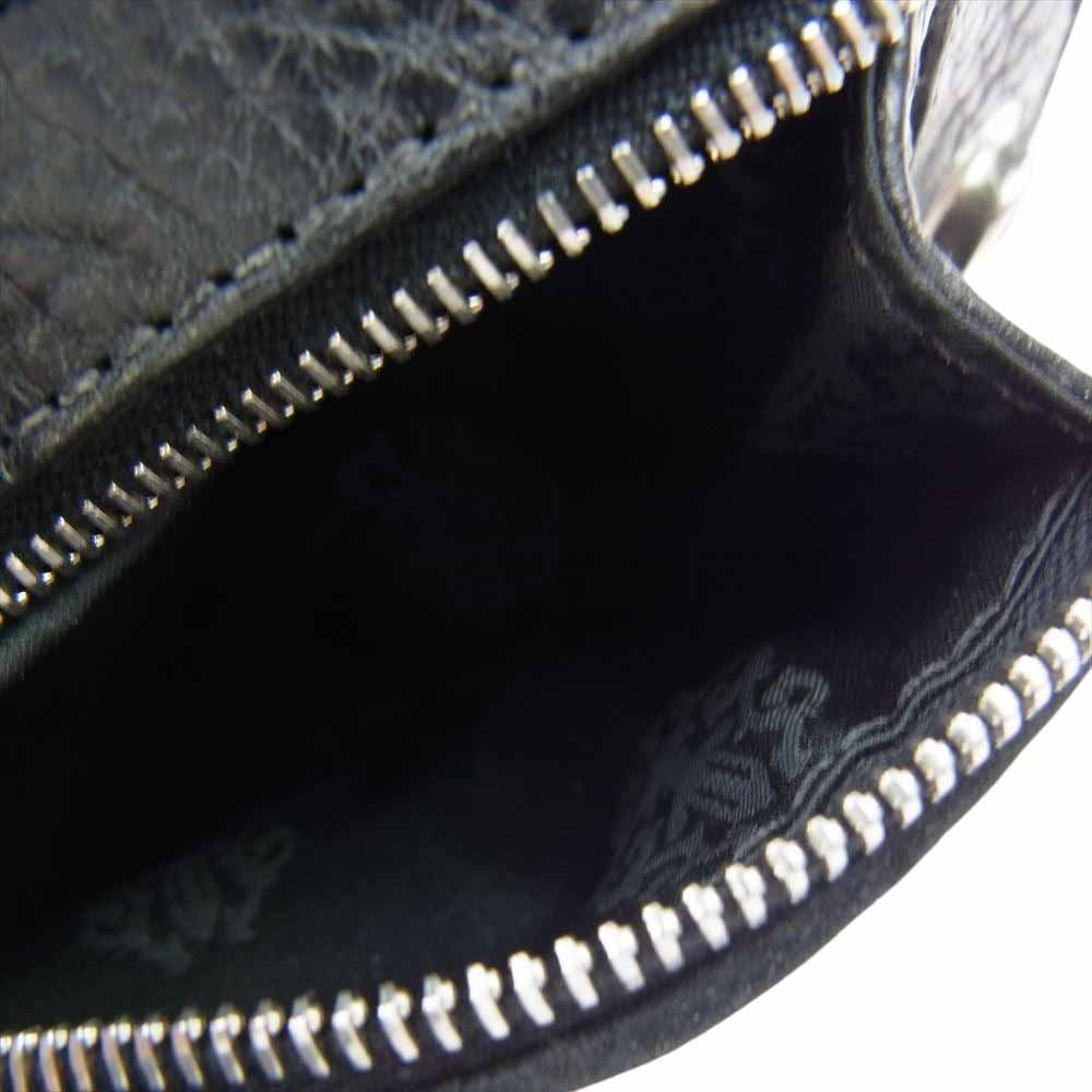 CHROME HEARTS クロムハーツ（原本無） 1SNAP 1スナップ クロスボタン レザー ウォレット 財布 ブラック系【中古】