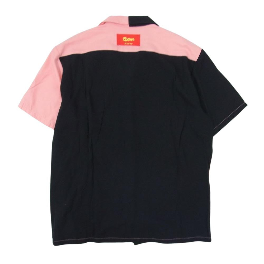 CREAM SODA クリームソーダ PD19SH-04 CS刺繍 パネル切替 レーヨン オープンカラー 半袖 シャツ ピンク系 L【中古】