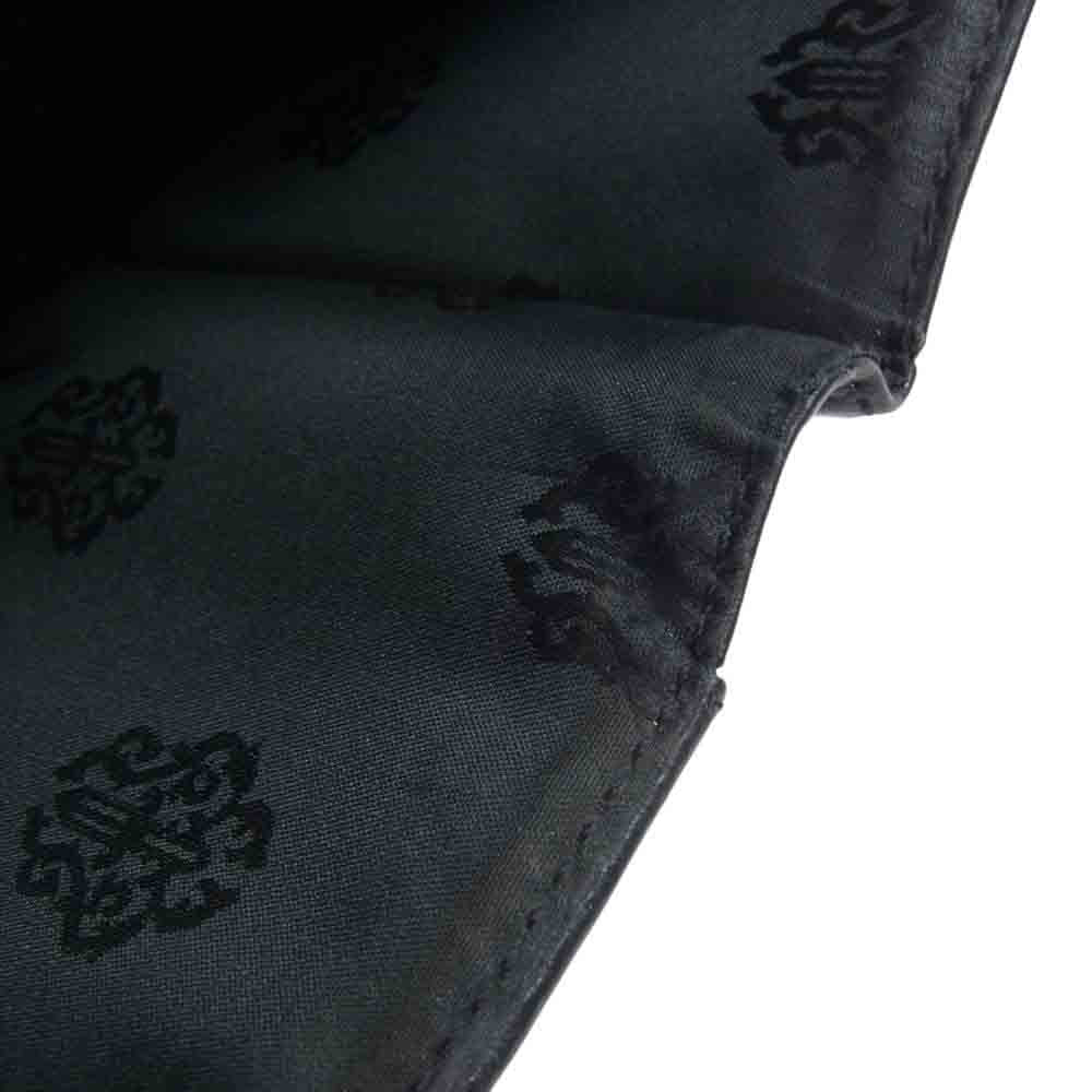 CHROME HEARTS クロムハーツ（原本無） SQ BTN BILL スクエア ボタン ビル レザー ウォレット ブラック系【中古】