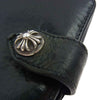 CHROME HEARTS クロムハーツ（原本無） SQ BTN BILL スクエア ボタン ビル レザー ウォレット ブラック系【中古】