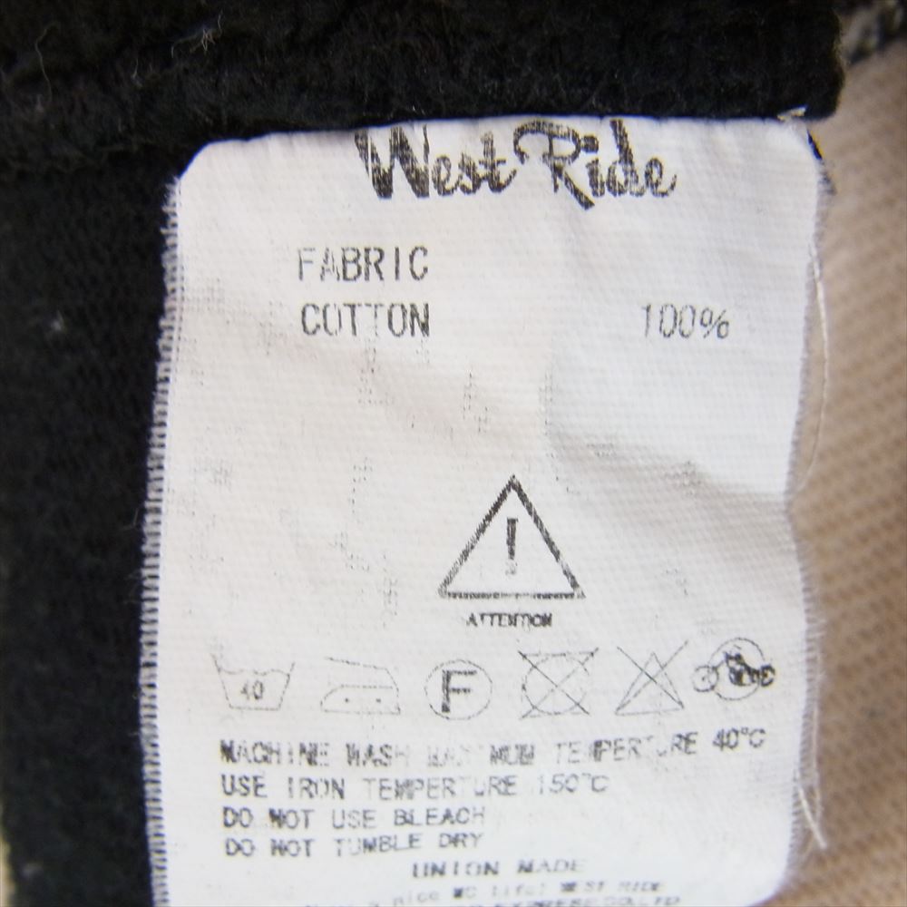 ウエストライド HEAVY BORDER LONG TEE ボーダー ロングスリーブ 長袖 Tシャツ カットソー ブラック系 42【中古】