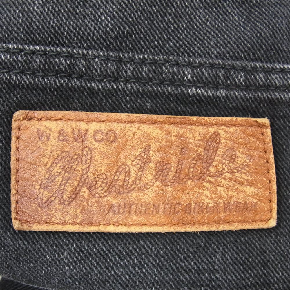 ウエストライド ブラックデニム パンツ ジーンズ ブラック系 33【中古】