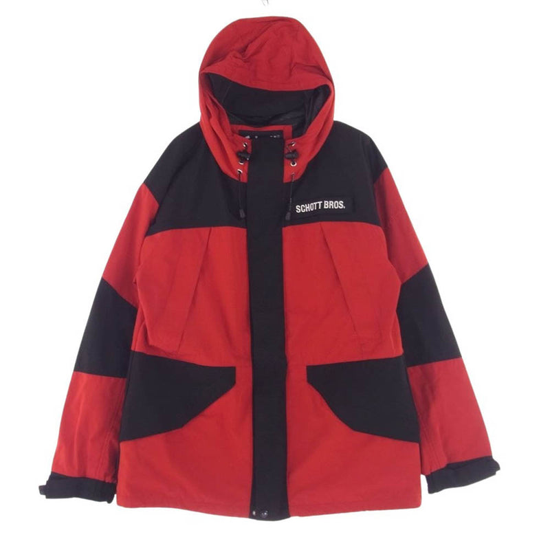 schott ショット 3182013  2-TONE FIELD PARKA 2トーン フィールドパーカー マウンテンパーカー ジャケット レッド系 ブラック系 L【中古】