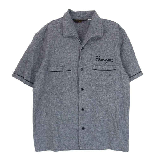 ウエストライド 胸ロープ刺繍 半袖 シャツ ブラック系 L【中古】