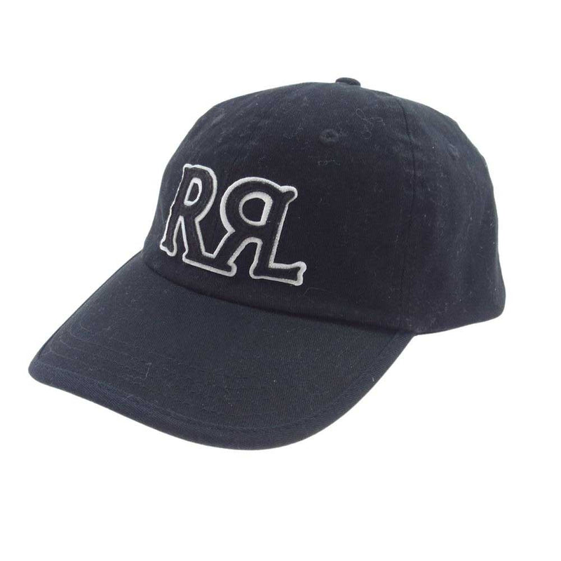 RRL ダブルアールエル ロゴ ツイル 6パネル キャップ 帽子 ブラック系【中古】