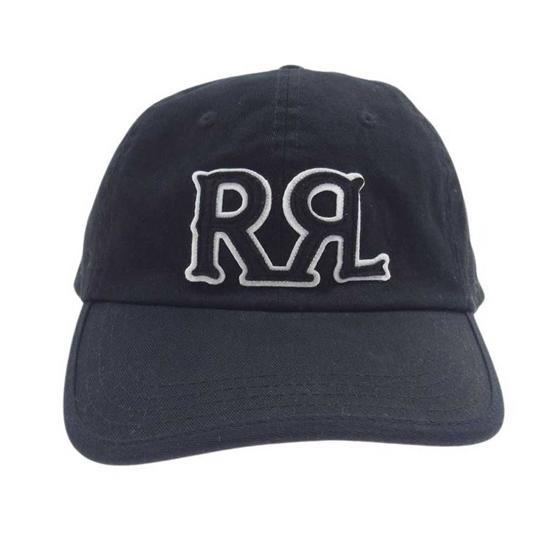 RRL ダブルアールエル ロゴ ツイル 6パネル キャップ 帽子 ブラック系【中古】
