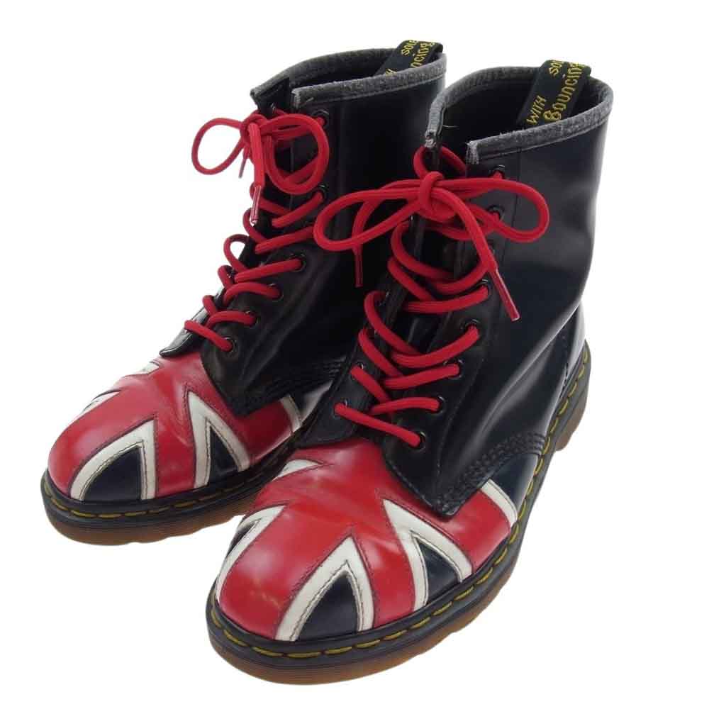 Dr.Martens ドクターマーチン 8ホール ユニオンジャック ブーツ ブラック系 US8【中古】