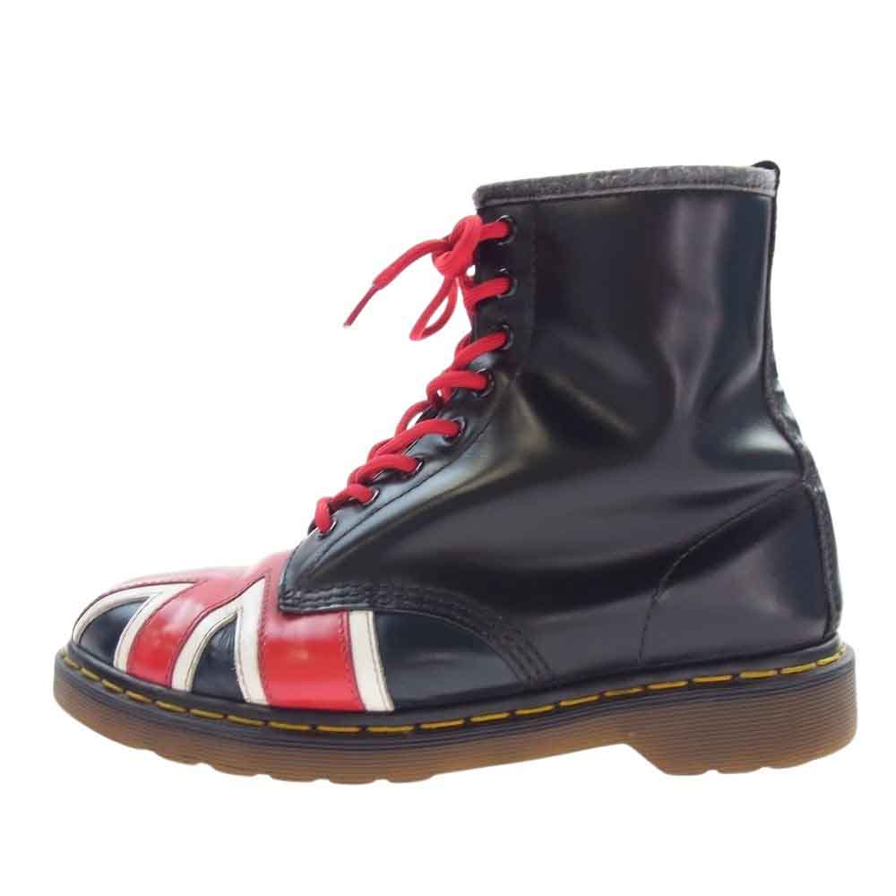 Dr.Martens ドクターマーチン 8ホール ユニオンジャック ブーツ ブラック系 US8【中古】