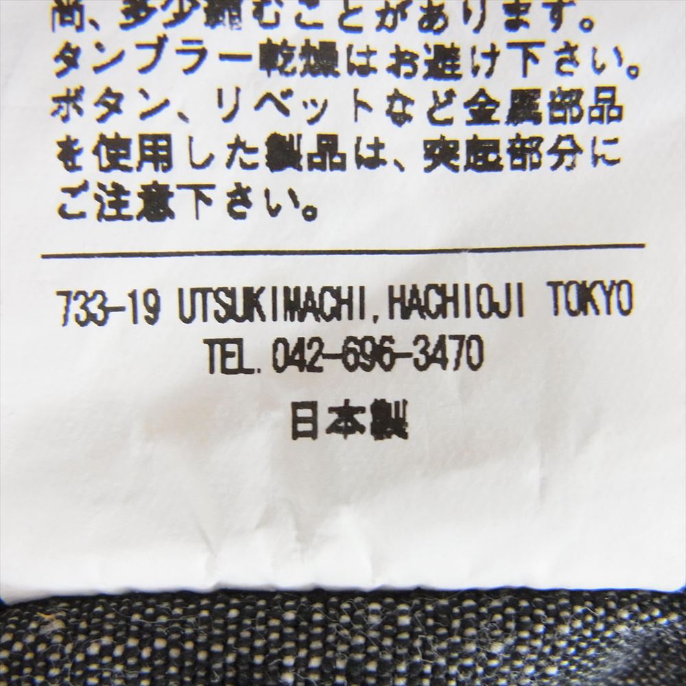 IRON HEART アイアンハート ヘビーシャンブレー ワーク 長袖 シャツ ブラック系 L【中古】