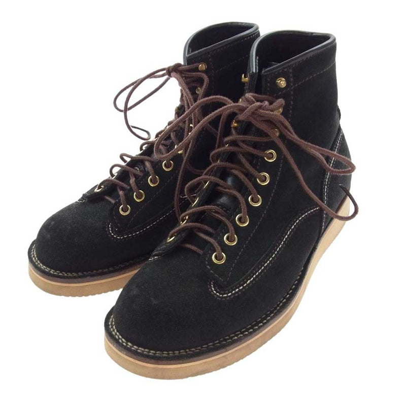 LONE WOLF ロンウルフ LW01845 TRUCKER BOOTS VIBRAM SOLE トラッカー ブーツ ブラック スエード ブラック系 US8【中古】