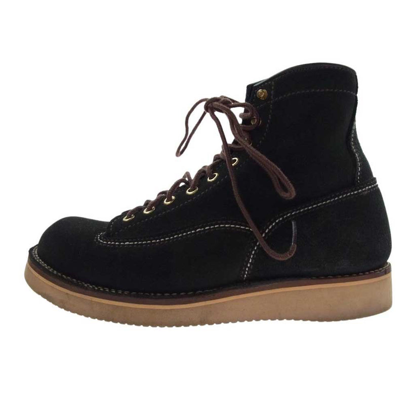 LONE WOLF ロンウルフ LW01845 TRUCKER BOOTS VIBRAM SOLE トラッカー ブーツ ブラック スエード ブラック系 US8【中古】