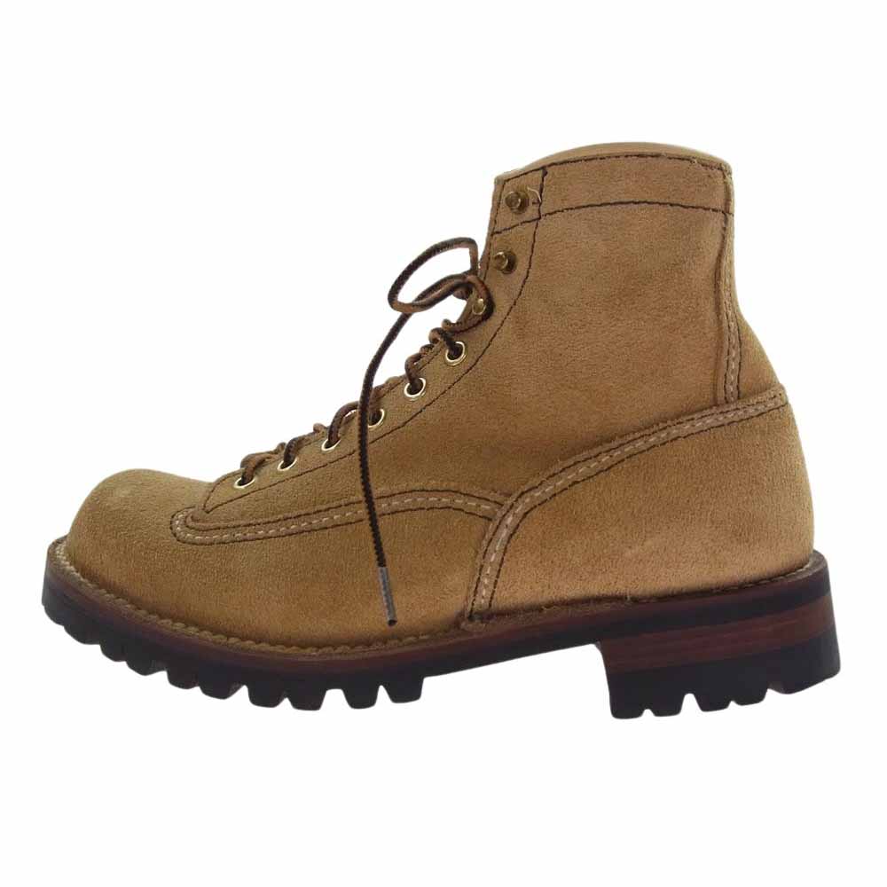 LONE WOLF ロンウルフ LW01845 TRUCKER BOOTS VIBRAM SOLE トラッカー ブーツ ベージュ スエード ベージュ系 8【中古】