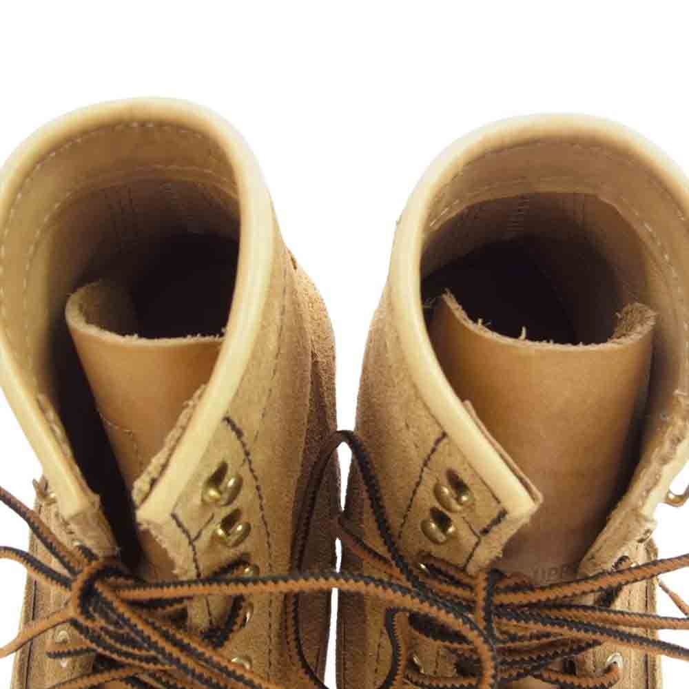 LONE WOLF ロンウルフ LW01845 TRUCKER BOOTS VIBRAM SOLE トラッカー ブーツ ベージュ スエード ベージュ系 8【中古】