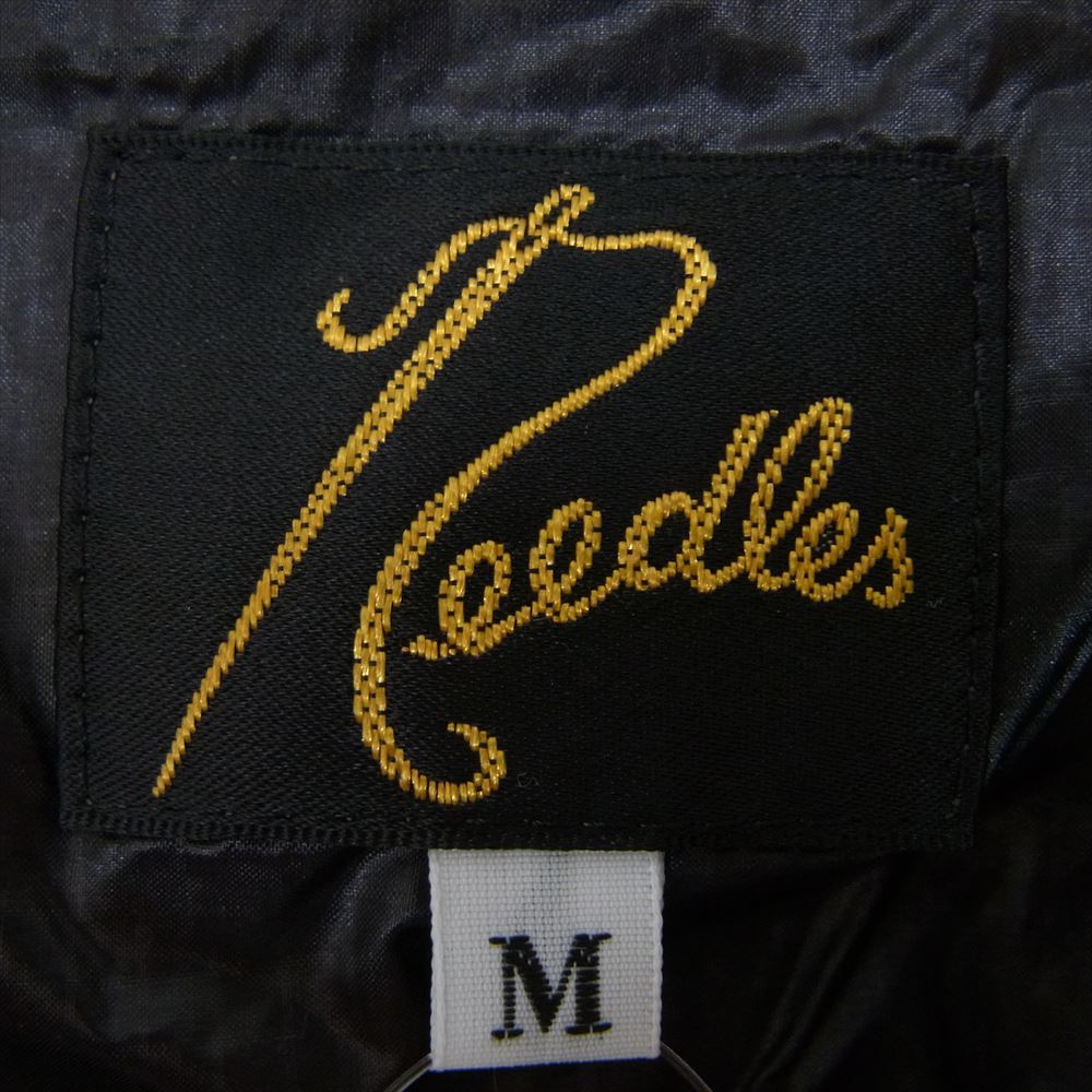 Needles ニードルス J0178 ナイロン キルティング ノーカラー 中綿 ブルゾン ジャケット ブラック系 M【中古】