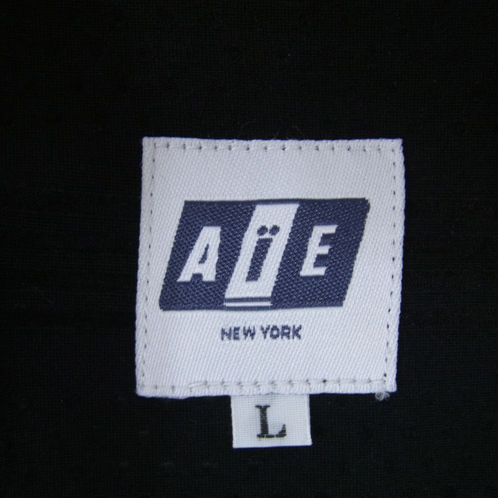 エーアイイー MR975 Painter Shirt バーンアウトストライプ ペインター 長袖 シャツ ブラック系 L【中古】