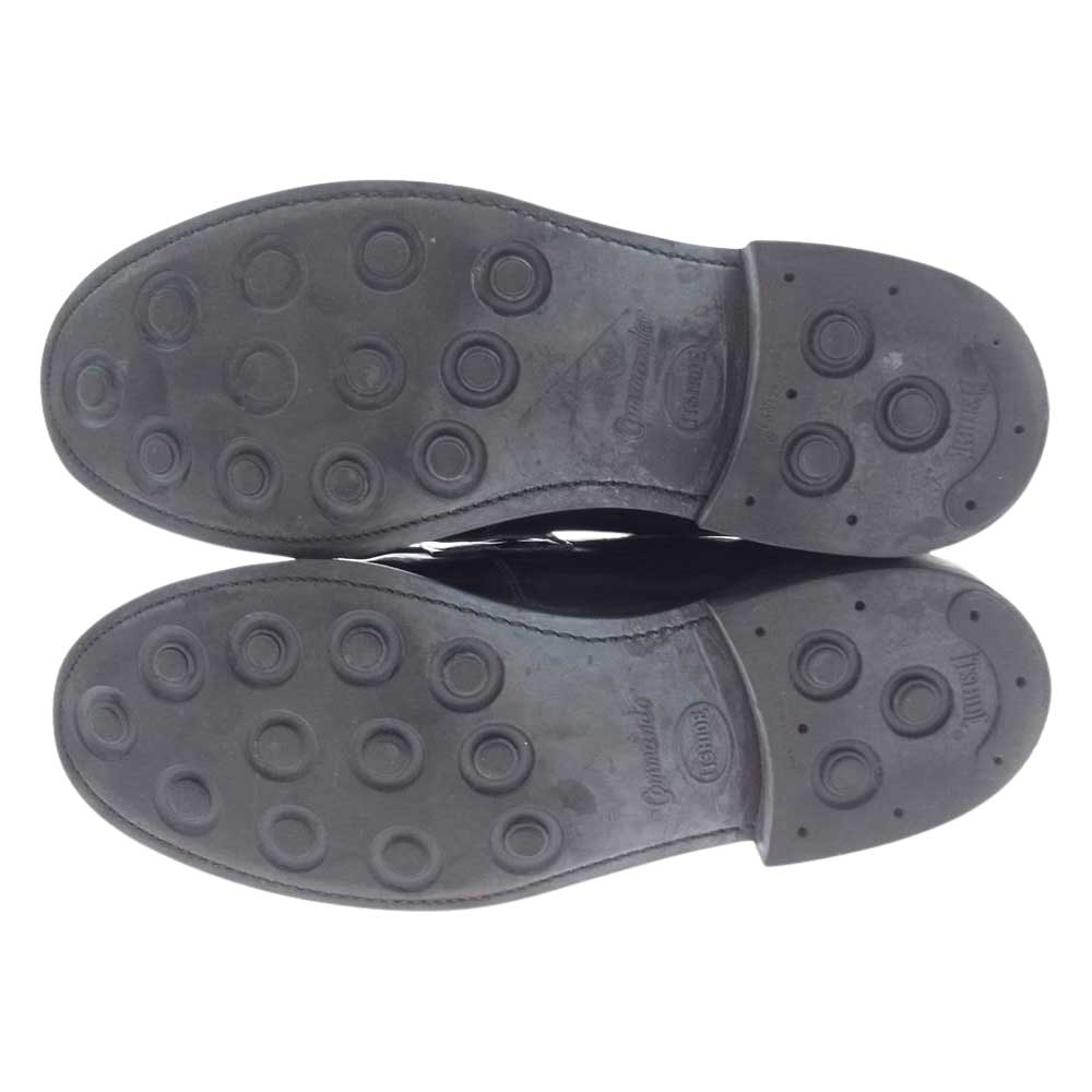 SANDERS サンダース 2314B BUTT SEAM LOAFER ブット シーム ローファー シューズ ブラック系 7.5【中古】
