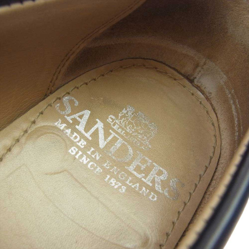 SANDERS サンダース 2314B BUTT SEAM LOAFER ブット シーム ローファー シューズ ブラック系 7.5【中古】