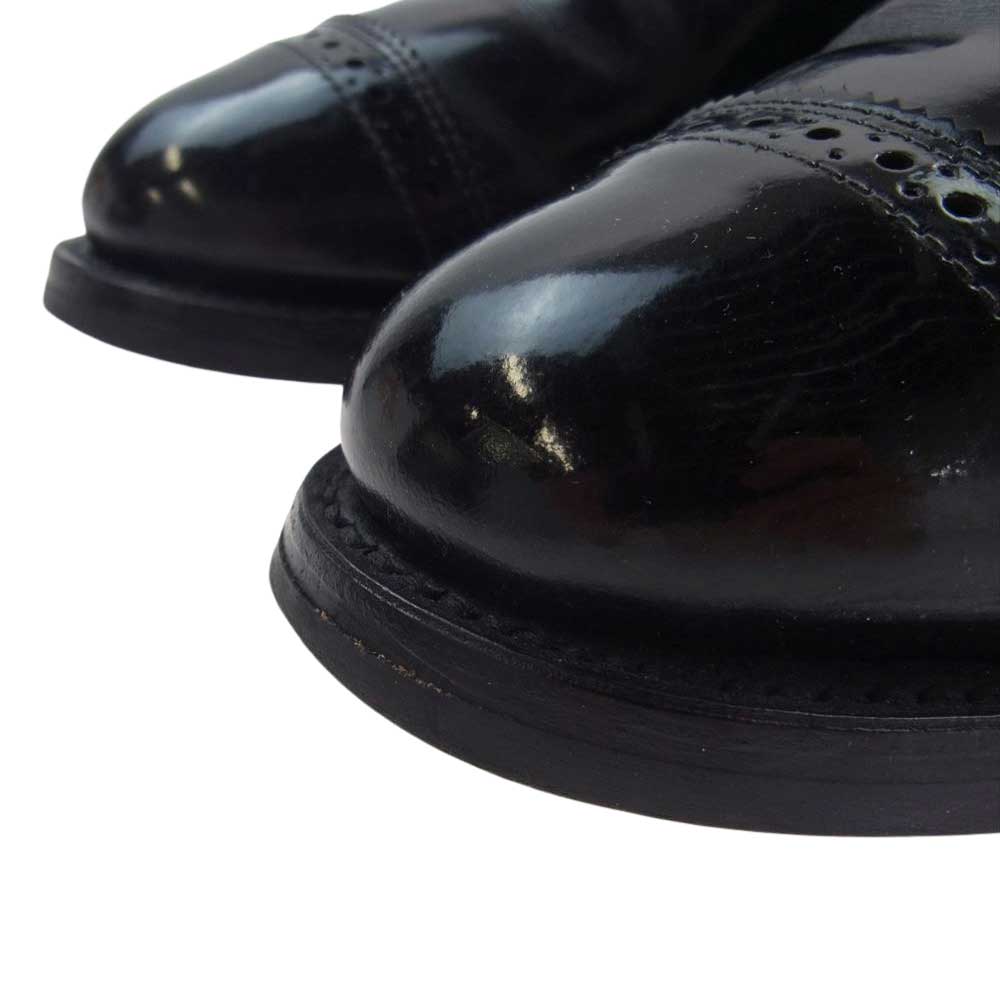 SANDERS サンダース 2324B Military Punched Cap Oxford ミリタリー パンチド キャップ オックスフォード シューズ ブラック系 6.5【中古】
