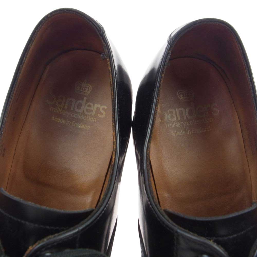 SANDERS サンダース 2324B Military Punched Cap Oxford ミリタリー パンチド キャップ オックスフォード シューズ ブラック系 6.5【中古】