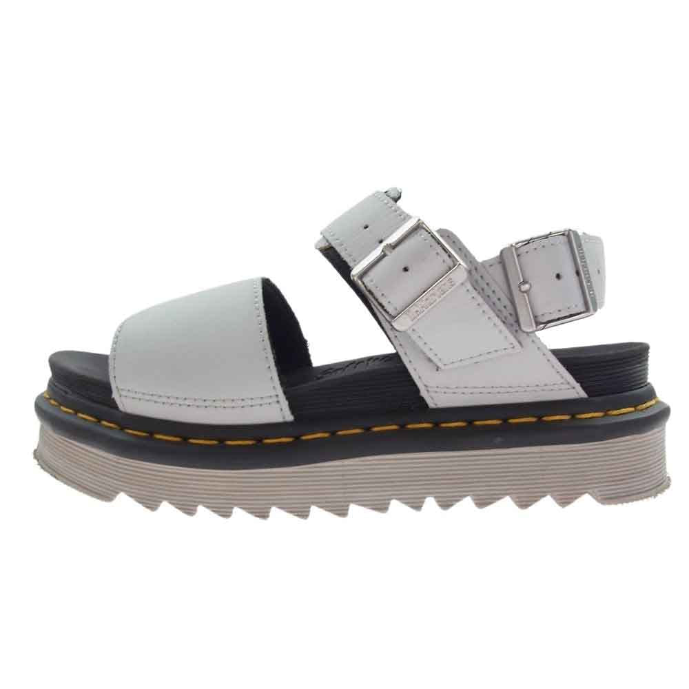 Dr.Martens ドクターマーチン VOSS シャークソール ストラップ レザー サンダル グレー系 UK4【中古】