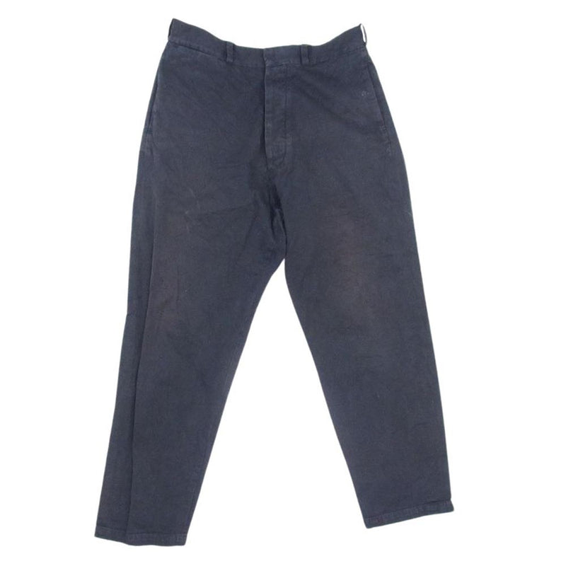 YAECA ヤエカ 17654 CHINO CLOTH PANTS WIDE TAPERED ワイド テーパード チノ パンツ ダークネイビー系 32【中古】