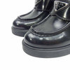 PRADA プラダ 三角ロゴ トライアングルロゴプレート ヒール ローファー シューズ ブラック系 35【中古】