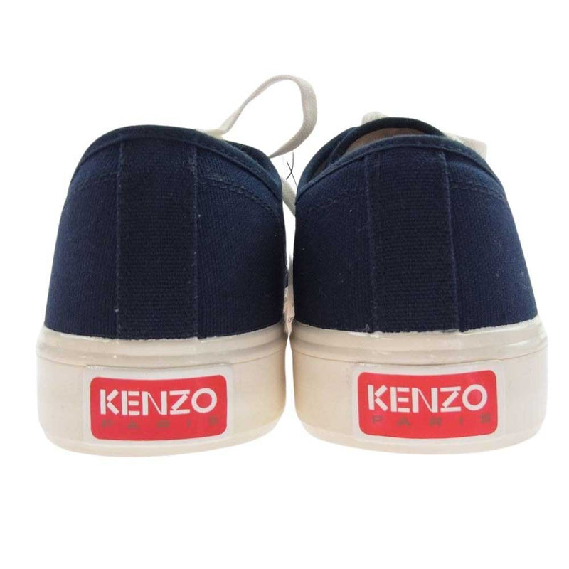 KENZO ケンゾー 22AW FC65SN010F50 Low Top Sneakers ロートップ キャンバス ローカット スニーカー ネイビー系 26cm【新古品】【未使用】【中古】