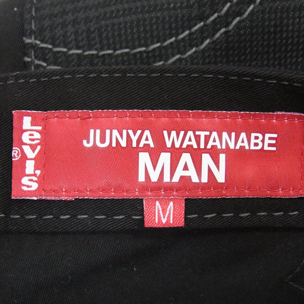 JUNYA WATANABE COMME des GARCONS MAN ジュンヤワタナベコムデギャルソンマン LEVI'S PANTS Wネーム 23AW AD2023 WL-P908-100 リーバイス チノ テーパード ワークパンツ ブラック系 M【極上美品】【中古】