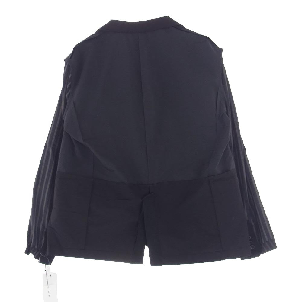 Sacai サカイ 24SS 24-03265M Suiting Jacket ドッキング スーチング 2B テーラードジャケット ブラック系 3【極上美品】【中古】