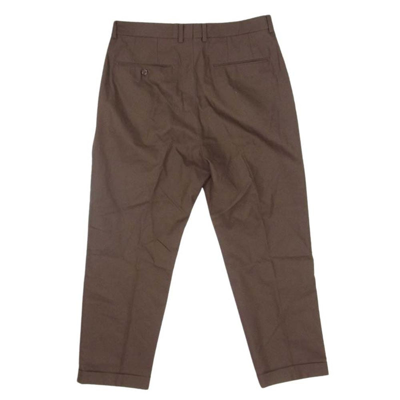 WACKO MARIA ワコマリア 22SS 22SS-WMP-TR313 PLEATED TROUSERS プリーツトラウザーズ  ワークパンツ ブラウン系 XXL【中古】