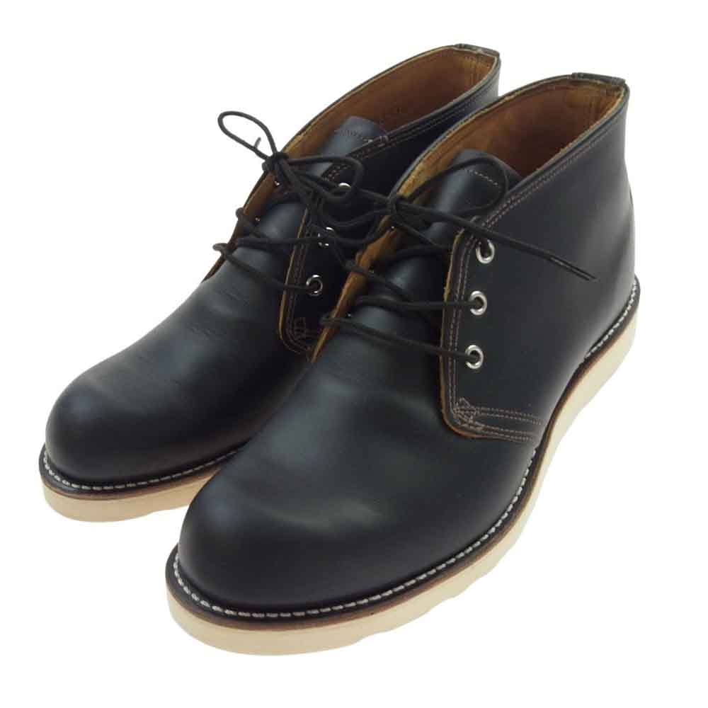 RED WING レッドウィング 9852 茶芯 犬タグ IRISH SETTER CHUKKA アイリッシュセッター チャッカブーツ ブラック クロンダイク ブラック系 9.5【中古】