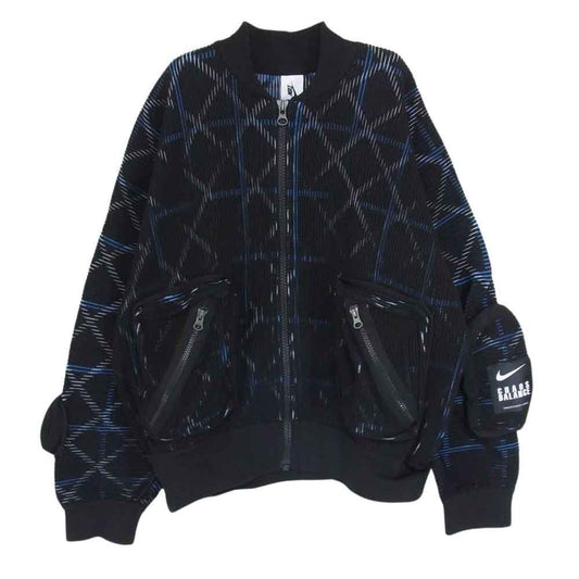 NIKE ナイキ CZ4705-010 Undercover アンダーカバー Knit MA-1 Bomber Jacket プリーツ ニット ブルゾン ジャケット ブラック系 XL【中古】