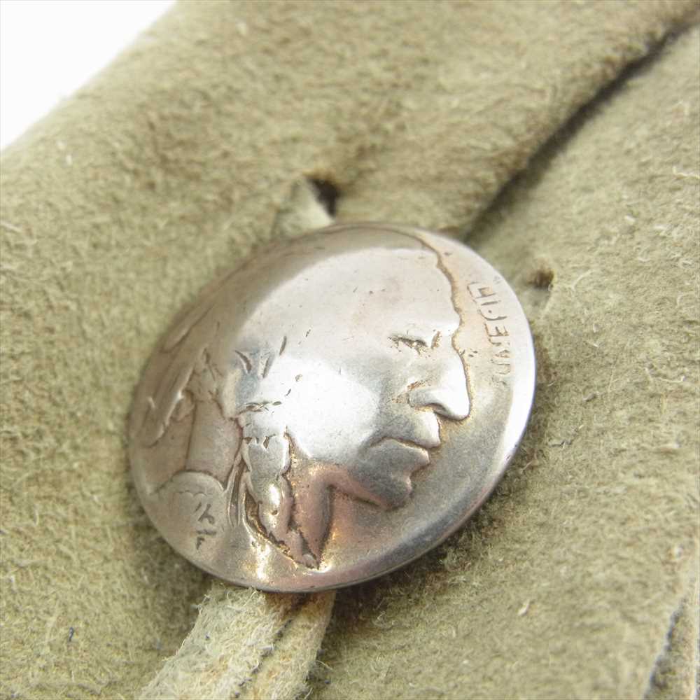 TADY&KING タディアンドキング コンチョ付 レザー 巾着 ポーチ ブラウン系【中古】