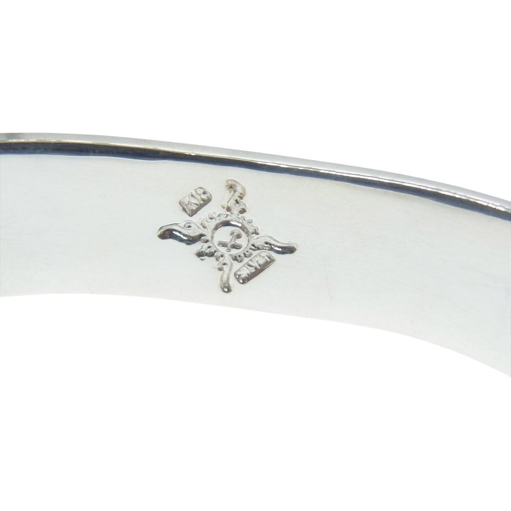 FIRST ARROW's ファーストアローズ K18付き 平打ち プレーン バングル シルバー系【中古】