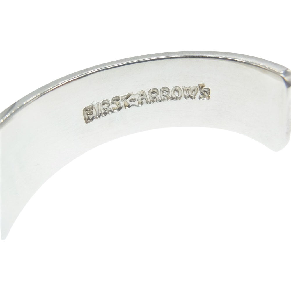FIRST ARROW's ファーストアローズ K18付き 平打ち プレーン バングル シルバー系【中古】