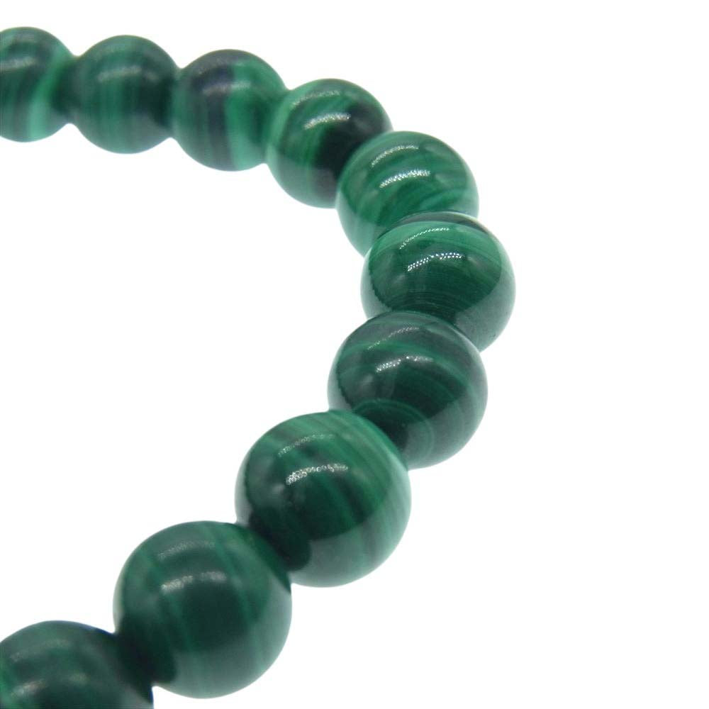 CHROME HEARTS クロムハーツ（原本無） BEAD 8mm CHクロスボール マラカイト ビーズ ブレスレット グリーン系【中古】