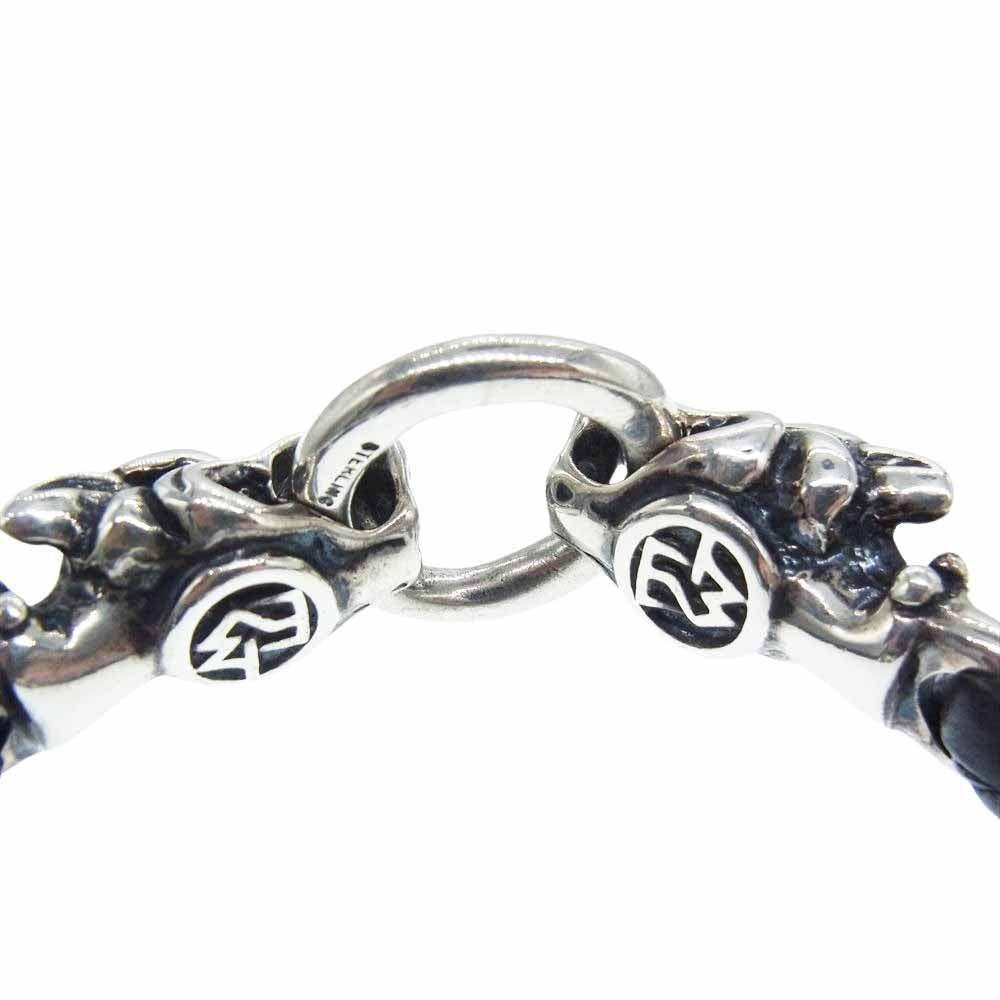 TRAVIS WALKER トラヴィスワーカー 販売証明書カード付き ガーゴイル Tバー レザー ブレスレット ブラック系【中古】