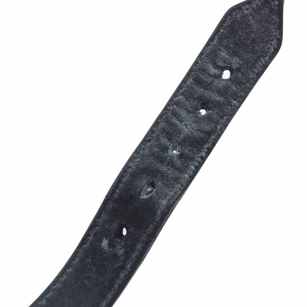 CHROME HEARTS クロムハーツ（原本無） ラージ クロス ガンスリンガー ベント レザー ブレスレット ブラック系【中古】