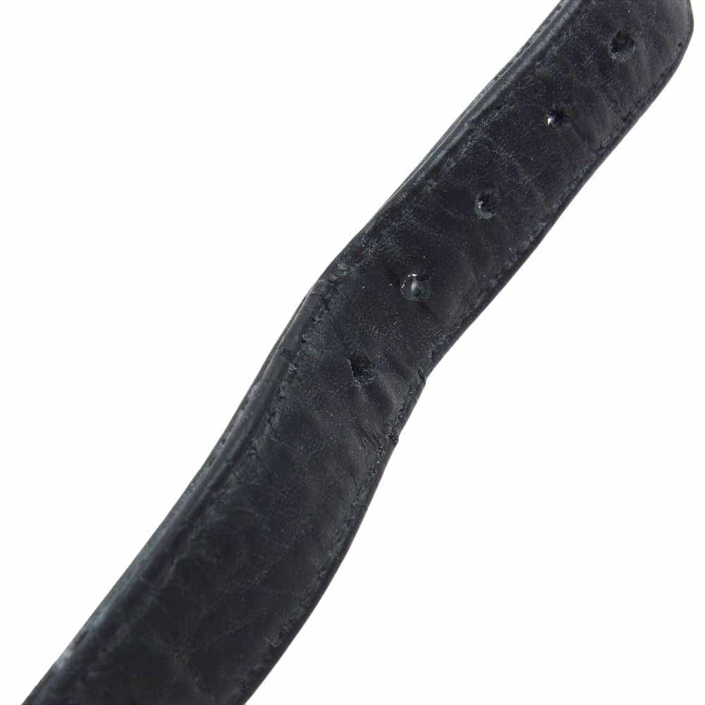 CHROME HEARTS クロムハーツ（原本無） ラージ クロス ガンスリンガー ベント レザー ブレスレット ブラック系【中古】