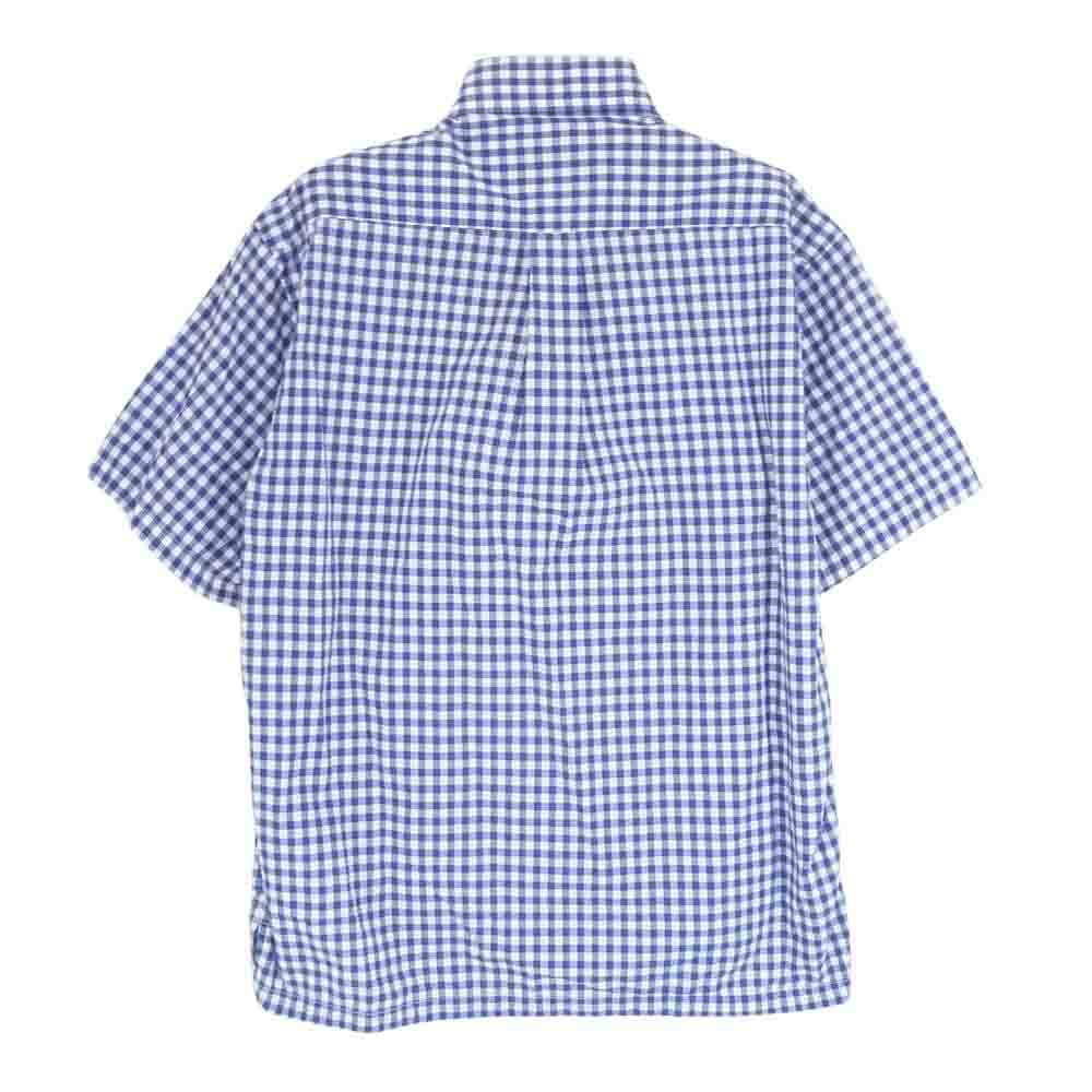 JUNYA WATANABE COMME des GARCONS MAN ジュンヤワタナベコムデギャルソンマン AD2008 WC-B405 BROOKS BROTHERS ブルックスブラザーズ ギンガムチェック 半袖 シャツ ブルー系 S【中古】