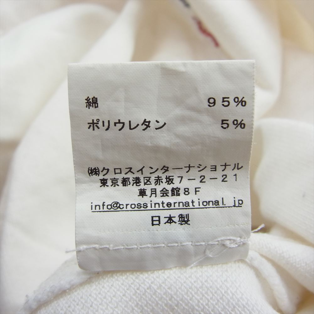 THOM BROWNE トムブラウン A0121C1001 トリコロールライン 半袖 ポロシャツ ホワイト系 2【中古】