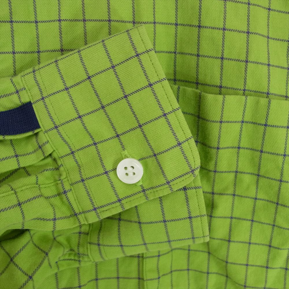 JUNYA WATANABE COMME des GARCONS MAN ジュンヤワタナベコムデギャルソンマン AD2006 WS-B015 サイドライン チェック 長袖 シャツ グリーン系 S【中古】
