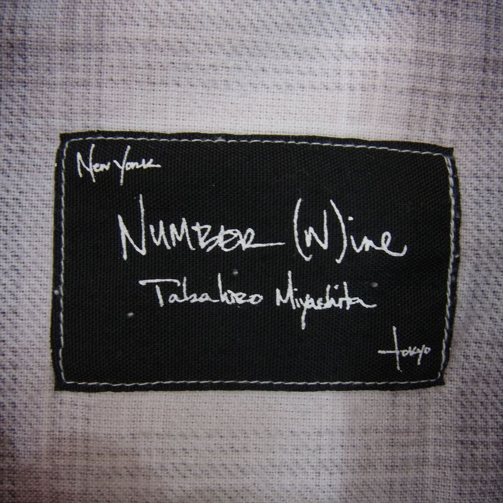 NUMBER(N)INE ナンバーナイン 07AW F07-NS012 LOVE期 チェック ウエスタン 長袖 シャツ グレー系 3【中古】