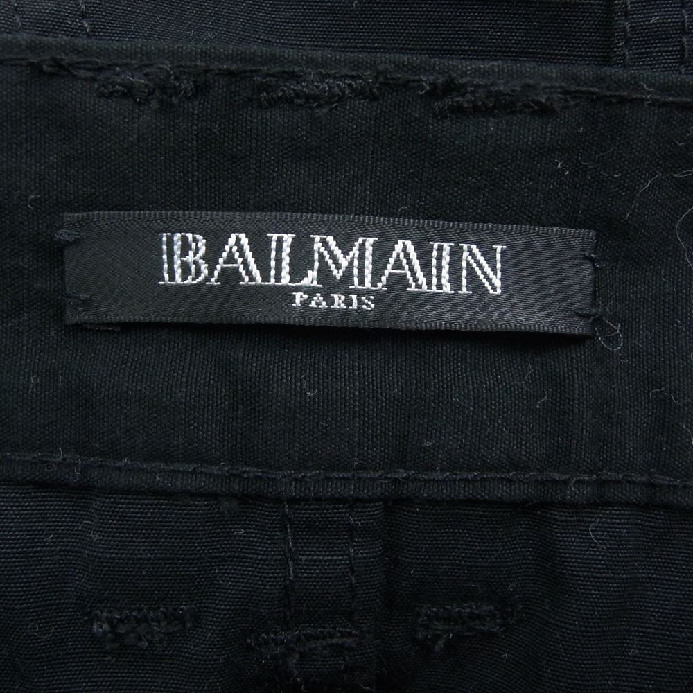 BALMAIN バルマン S3HT587C115 BIKER MULTIPOCHES HOMME バイカー マルチポケット カーゴパンツ ブラック系 T48【中古】