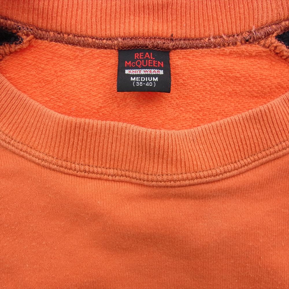 The REAL McCOY'S ザリアルマッコイズ 旧マッコイ 箱のみ付属 McQUEEN Collection ELSINORE リアルマックイーン エルシノア スウェット シャツ オレンジ系 M【中古】