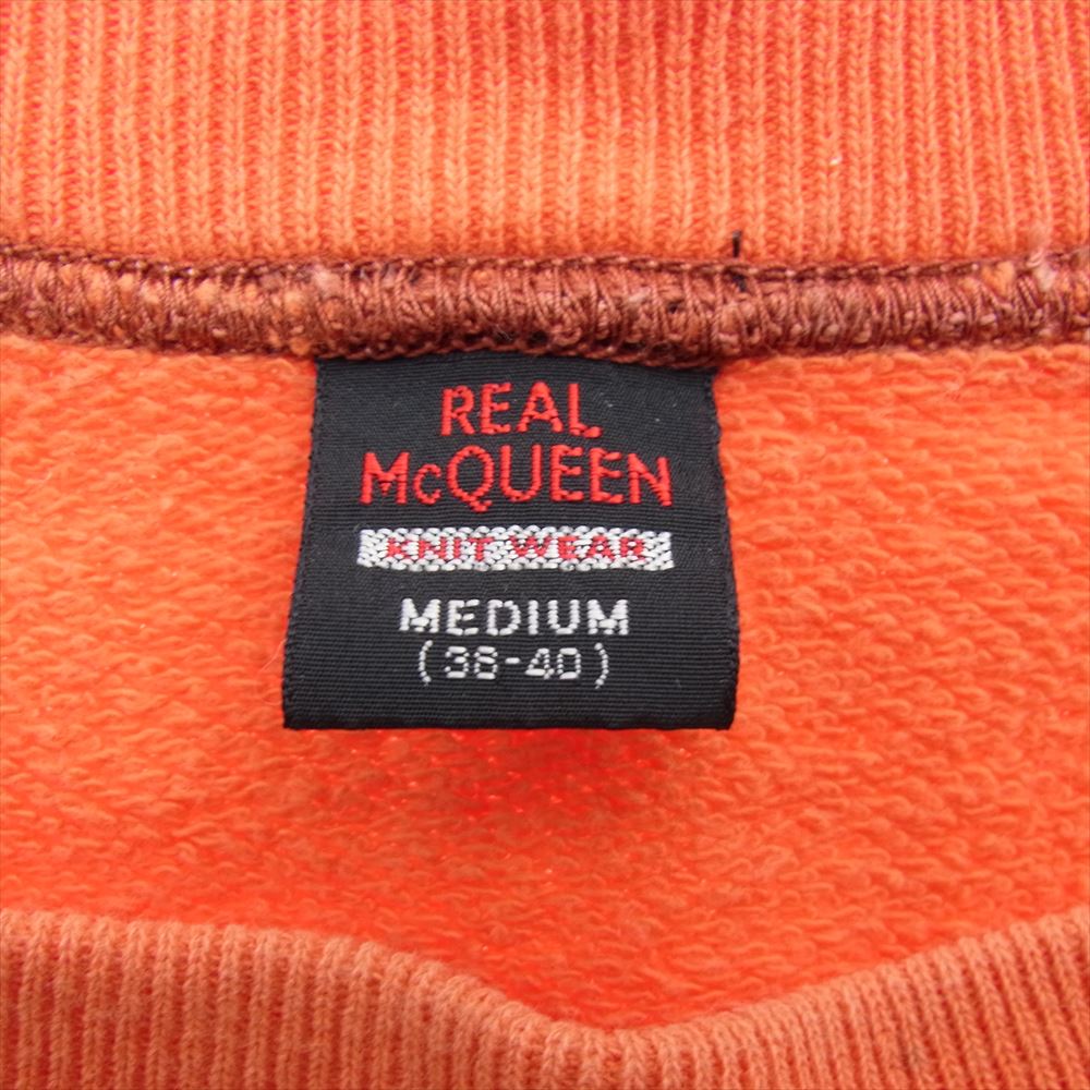 The REAL McCOY'S ザリアルマッコイズ 旧マッコイ 箱のみ付属 McQUEEN Collection ELSINORE リアルマックイーン エルシノア スウェット シャツ オレンジ系 M【中古】