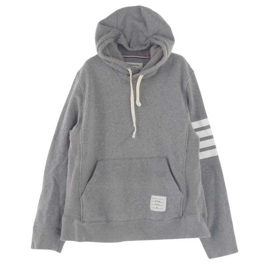 THOM BROWNE トムブラウン 01113C6002 4BAR HOODIE 4ライン プルオーバー パーカー フーディ グレー系 1【中古】